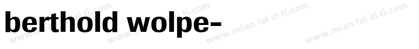 berthold wolpe字体转换